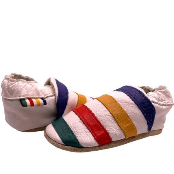 HUDSON BAY COMPANY Stripes Leather Booties - Picture 6 of 6